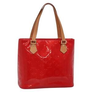 LOUIS VUITTON Monogram Vernis Houston Hand Bag Red M91092